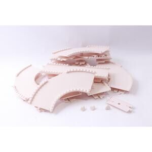 Fisher-Price, Precious Places, Sidewalk Pieces, Light Pink, Straight, Curved